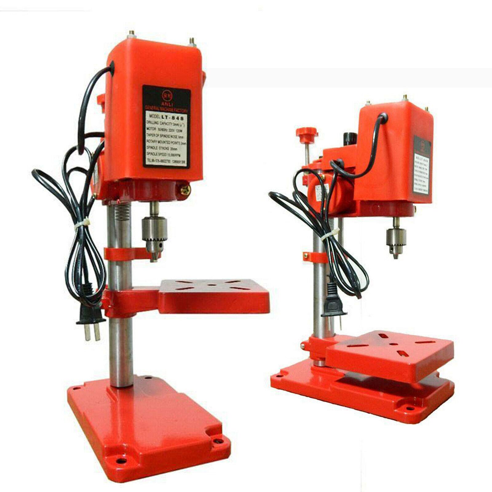 Electric Bench Drill Stand Mini Electric Bench Drilling Machine High Precision Stepless Bench Drill Press Machine 120W