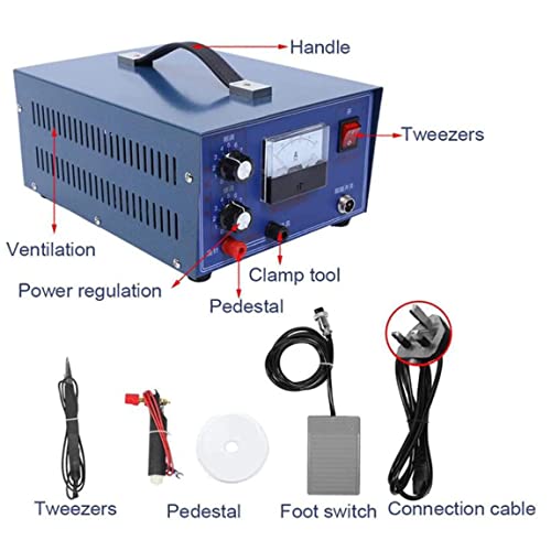 BaiLiWang Automatic Spot Welder,400W High Power 50A Pulse Sparking Spot Welder Jewelry Tool with Foot Pedal, for Gold Silver Steel Jewelry Welding