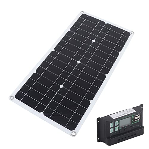 Srum 250W Solar Panel Kit, 12V/24V Monocrystalline Solar Panel Battery Maintainer Charger with Waterproof 10A Solar Charge Controller, Dual USB Solar Power Panel for RV Car Boat Home