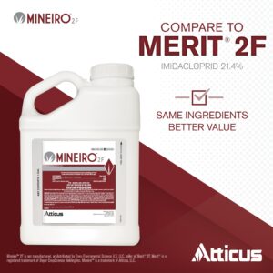 Mineiro 2F Imidacloprid Systemic Insecticide (1 Gal) by Atticus (Equivalent to The Leading Brand) – Grub and Insect Control in Lawns and Landscapes