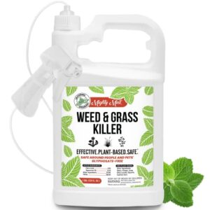 weed & grass killer – natural vinegar weed killer – for organic use – 1 gallon - glyphosate free - omri - shake well