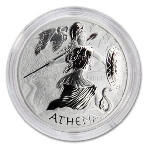 2022 P 1 oz Tuvaluan Silver Athena Coin - Gods of Olympus Series Brilliant Uncirculated (in Capsule) $1 Seller BU
