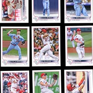 St. Louis Cardinals 2022 Topps Complete Mint Hand Collated 21 Card Team Set Featuring Yadier Molina and Adam Wainwright Plus a Lars Nootbaar Rookie Card and More