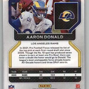 2021 Panini Prizm #69 Aaron Donald Los Angeles Rams NFL Football Trading Card