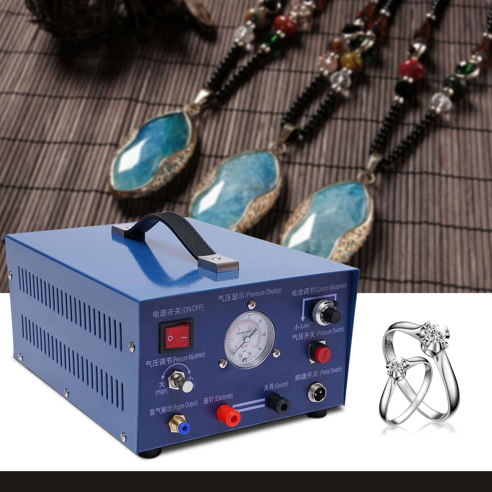 Welding Machine,110V 800W High Power Argon Pulse Spot Welder Necklace Bracelet Jewelry Spot Welding Machine for Gold, Silver, Platinum, Palladium