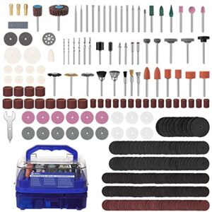 346pcs rotary tool accessories kit, hardell power rotary tool bits 1/8-inch diameter shanks universal fitment for easy cutting, grinding, sanding, sharpening, carving and polishing