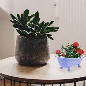 GANAZONO Jewelry Tray Bathtub Shape Ceramic Flower Pot Bonsai Flower Pot Mini Flower Pot Plant Container for Indoor Outdoor Garden Plants Decor