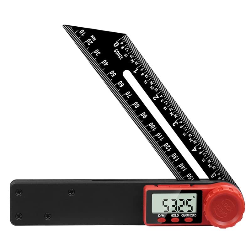 Digital Angle Finder Protractor, Electronic Level 360° LCD Digital Sliding T Bevel Gauge Angle Finder, Angle Measuring Tool for Woodworking Carpenter Construction