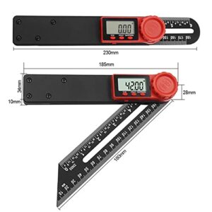 Digital Angle Finder Protractor, Electronic Level 360° LCD Digital Sliding T Bevel Gauge Angle Finder, Angle Measuring Tool for Woodworking Carpenter Construction