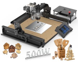 500w cnc router machine, mysweety 4540 cnc wood router 3 axis metal milling machine for engraving carving wood acrylic mdf pcb plastic, working area: 430 * 390 * 90mm(16.9 * 15.4 * 3.5inch)