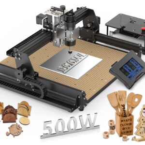 500W CNC Router Machine, MYSWEETY 4540 CNC Wood Router 3 Axis Metal Milling Machine for Engraving Carving Wood Acrylic MDF PCB Plastic, Working Area: 430 * 390 * 90mm(16.9 * 15.4 * 3.5inch)