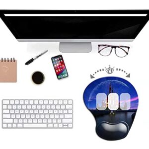 Mouse Pad Wrist Support,Ergonomic Mouse pad, Gaming Mouse Pad,Mouse Pad with Wrist Rest,Mousepad for Laptop,Office Decor Desk Accessories Mousepad with Non-Slip Rubber Base, Anime Mouse Pad