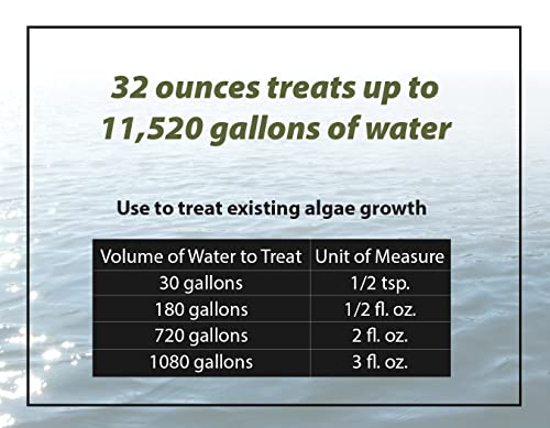 Bloom Buster Algae Control for Fish Ponds & Water Gardens - 32 Ounces - Safe for Koi Fish, Goldfish & Plants - Controls Algae in Ponds & Water Features, EPA Registered