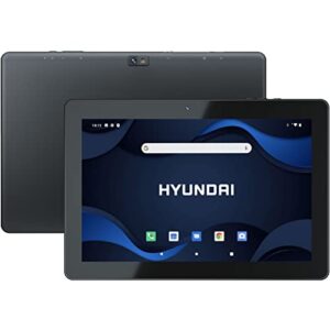 hyundai hytab plus 10.1 lte tablet, 10 inch hd ips tablet, android 11 go, quad-core, 2gb ram, 32gb storage, dual camera, 4g lte, wifi, usb type-c, expandable up to 128 gb