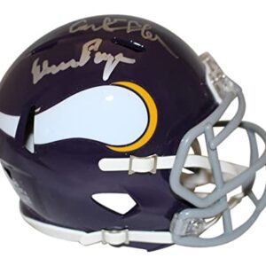 Purple People Eaters Signed Vikings 60-79 Speed Mini Helmet 4 Sigs BAS