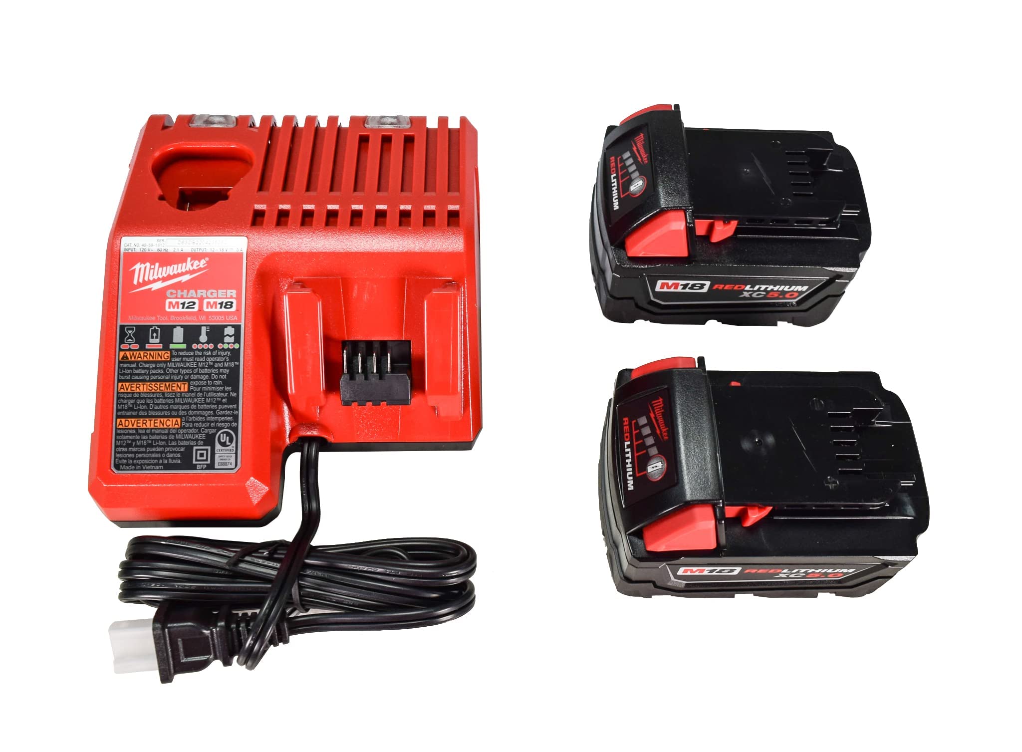 Milwaukee 2953-22 18V Cordless Brushless 1/4" Hex Impact Driver Kit with (2) 5.0Ah Lithium Ion Batteries, Charger & Tool Case