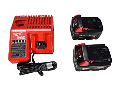 Milwaukee 2904-22 12V 1/2'' Hammer Drill/Driver Kit with (2) 5.0Ah Batteries, Charger & Tool Case Red