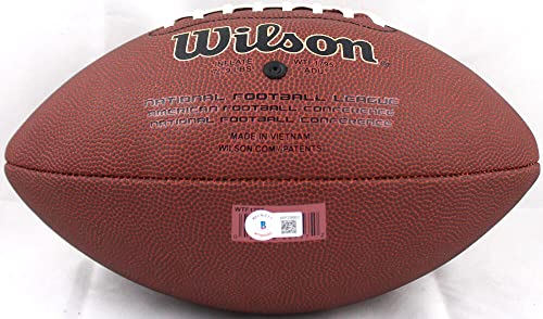 Warren Sapp Autographed Wilson NFL Super Grip Football w/HOF-Beckett W Hologram Silver