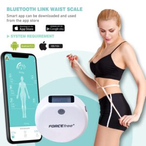 Body Tape Measure for Weight Loss,Forcefree+ Digital Body Measuring Tape with App,Smart Body Measurement Tracker with App,60inch,LCD Display,Easily Read