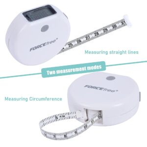 Body Tape Measure for Weight Loss,Forcefree+ Digital Body Measuring Tape with App,Smart Body Measurement Tracker with App,60inch,LCD Display,Easily Read