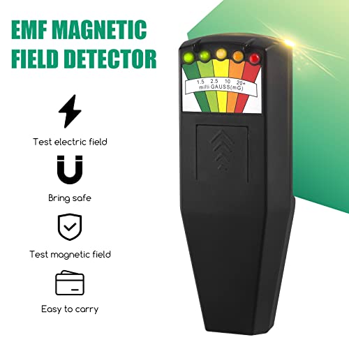 LED EMF Meter Magnetic Field Detector EMF Radiation Meter, Ghost Hunting Paranormal Equipment, Tester for Home EMF Inspections, Office & Outdoor, Great Ghost Detector for Halloween