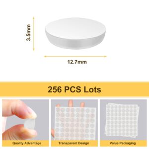 TIONTURE 256 Pcs Cabinet Door Bumpers Rubber Self Adhesive Pads for Drawers Noise Dampening Bumper Pads Glassware Picture Frames Small Furniture