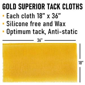 Eshazu Superior Tack Cloths (Box of 06) - Tack Rags for Woodworking and Painters Professional Grade - Removes Dust, Sanding Particles, Cleans Surfaces - Wax and Silicone Free, Anti-Static