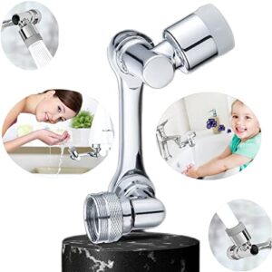 faucet extender for bathroom sink,2 mode-1080° rotatable faucet aerator swivel faucet attachment, rotating faucet extender for washing eye/hair/face robotic arm swivel extension faucet aerator