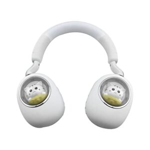 YUSONIC Wireless Headphones with led Lights， Kids Headphones for Girls Bluetooth Light up Over Ear with Microphone and sd Card for School/Travel/Phone/Kindle/pc/tv / MP3. (White)