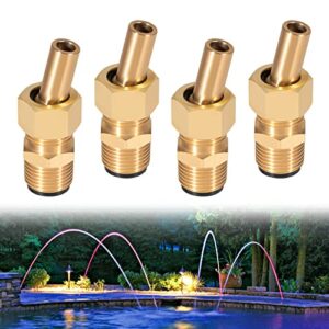 usvehj swimming pool spa brass deck jet nozzle 590041 r0560400 replacement for zodiac deck jet water design-1/2 npt (4-pack)