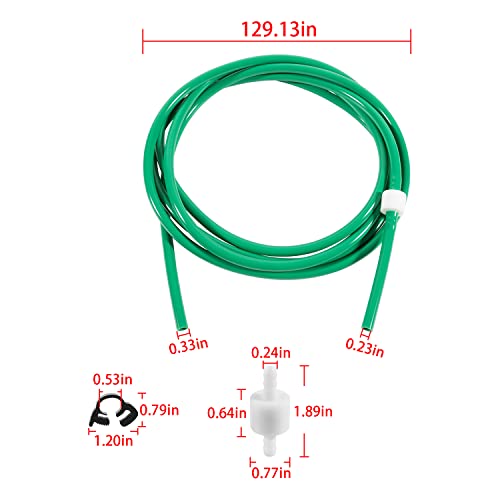 9-0770-01 Ozone Tube Assembly with Check Valve Fits for Big Dipper and Eclipse 1,2,4 Ozone Generator, 9077001 Replace for 2185-18 301530 DEL-451-7001 DEL9077001