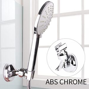 erduoduo Shower Head Holder,Handheld Shower Head Holder with Suction Cup,Adjustable Shower Head Holder for Wall(Silver-1pcs)