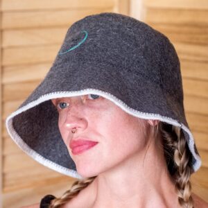 Sauna Hat, Handmade Wool Cap for Sauna, Protect Hair, Stay in Sauna Longer, Enhance Sauna Benefits, Regulate Temperature. Gift for Sauna Users, Sauna Accessory for Women and Men.