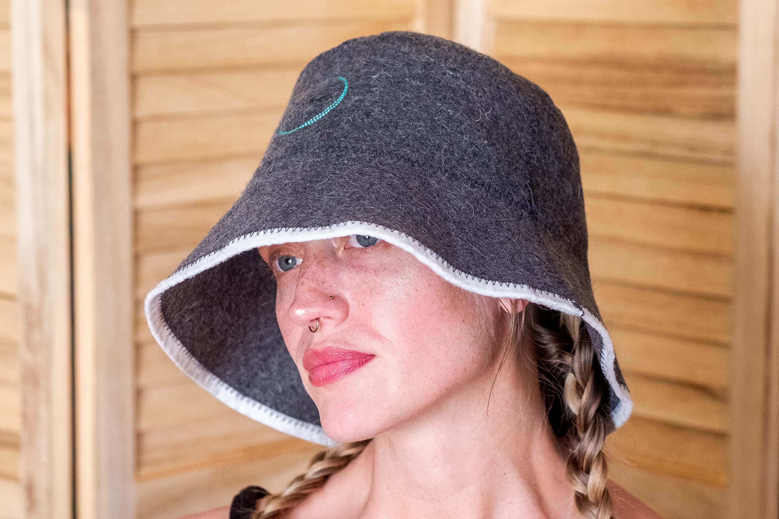 Sauna Hat, Handmade Wool Cap for Sauna, Protect Hair, Stay in Sauna Longer, Enhance Sauna Benefits, Regulate Temperature. Gift for Sauna Users, Sauna Accessory for Women and Men.