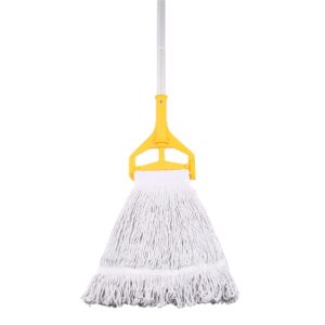 esuphands loop-end string wet mop heavy duty cotton mop commercial industrial grade side clip-on mop head for floor cleaning 59"