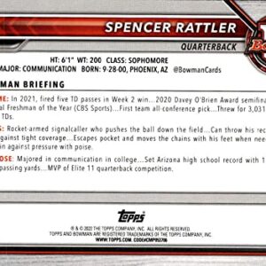 2022 Bowman University #28 Spencer Rattler Paper Oklahoma Sooners Football