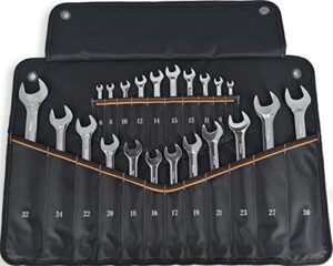 22-pockets wrench roll, 0.25-1.25" wrench-set tool roll, wrench roll bag, tool wrap, wrench bag, wrench wrap, wrench sleeve, wrench pouch, wrench tool roll, wrench holder bag, wrench roll up organizer