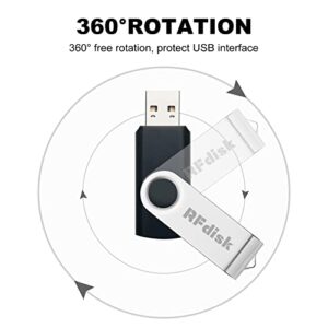 RFdisk Flash Drive 32GB Thumb Drive 10 Pack USB Flash Drive 32G Swivel Drive USB Drive Bulk Memory Stick Swivel Pen Drive Thumb Drives Portable Jump Drive Zip Drives for Data Storage Colorful