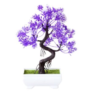 fake bonsai no-watering diy weather-resistant desktop fake flower bonsai household supplies blue