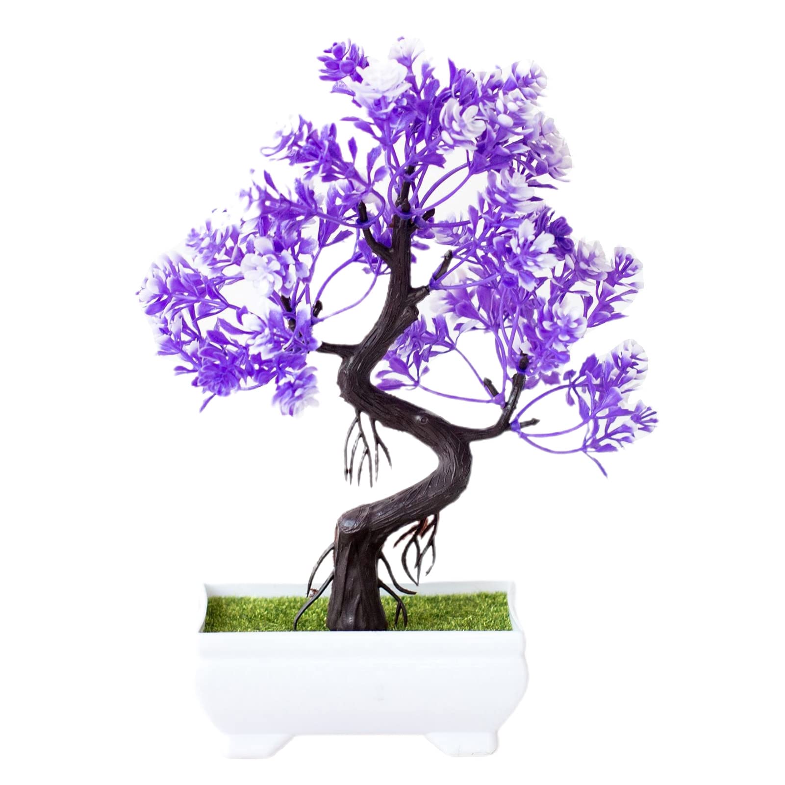 Fake Bonsai No-Watering DIY Weather-Resistant Desktop Fake Flower Bonsai Household Supplies Blue