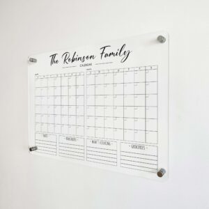 DOUBLE MONTH Calendar Two Month Wall Calendar -Personalized Calendar 2024 Two Month Planner Family Calendar 2024 Calendar w Marker