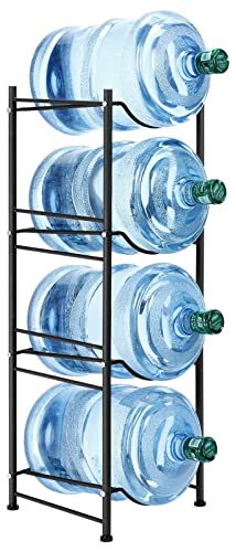 SEHERTIWY 5 Gallon Water Cooler Jug Rack, 4 Tier Detachable Water Bottle Storage Rack, Heavy Duty Water Bottle Organization for Home, Office