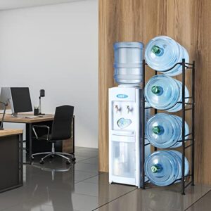 SEHERTIWY 5 Gallon Water Cooler Jug Rack, 4 Tier Detachable Water Bottle Storage Rack, Heavy Duty Water Bottle Organization for Home, Office