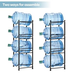 SEHERTIWY 5 Gallon Water Cooler Jug Rack, 4 Tier Detachable Water Bottle Storage Rack, Heavy Duty Water Bottle Organization for Home, Office