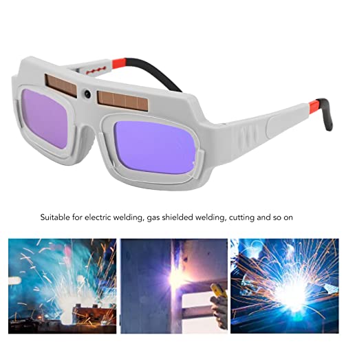 Sougan Welding Glasses, Auto Darkening Welding Goggles Solar Powered Eyes Safety Protective Lens Glasses Welder Glasses Welding Mask PC Glasses for Professional Eye Protection