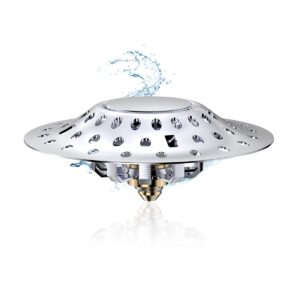 upgraded 2 in 1 bathtub stopper with drain hair catcher, anti-clogging tub stopper with dual filtration design, pop-up bath tub stoppers bathtub drain plug for 1.45-1.85" drain hole