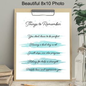 Inspiration Motivation Wall Art & Decor - Self-love Empowerment Personal Growth Motivational poster 8x10 - Self-help Affirmations decoration - Positive Quotes Wall Decor - Encouragement Gift For Women