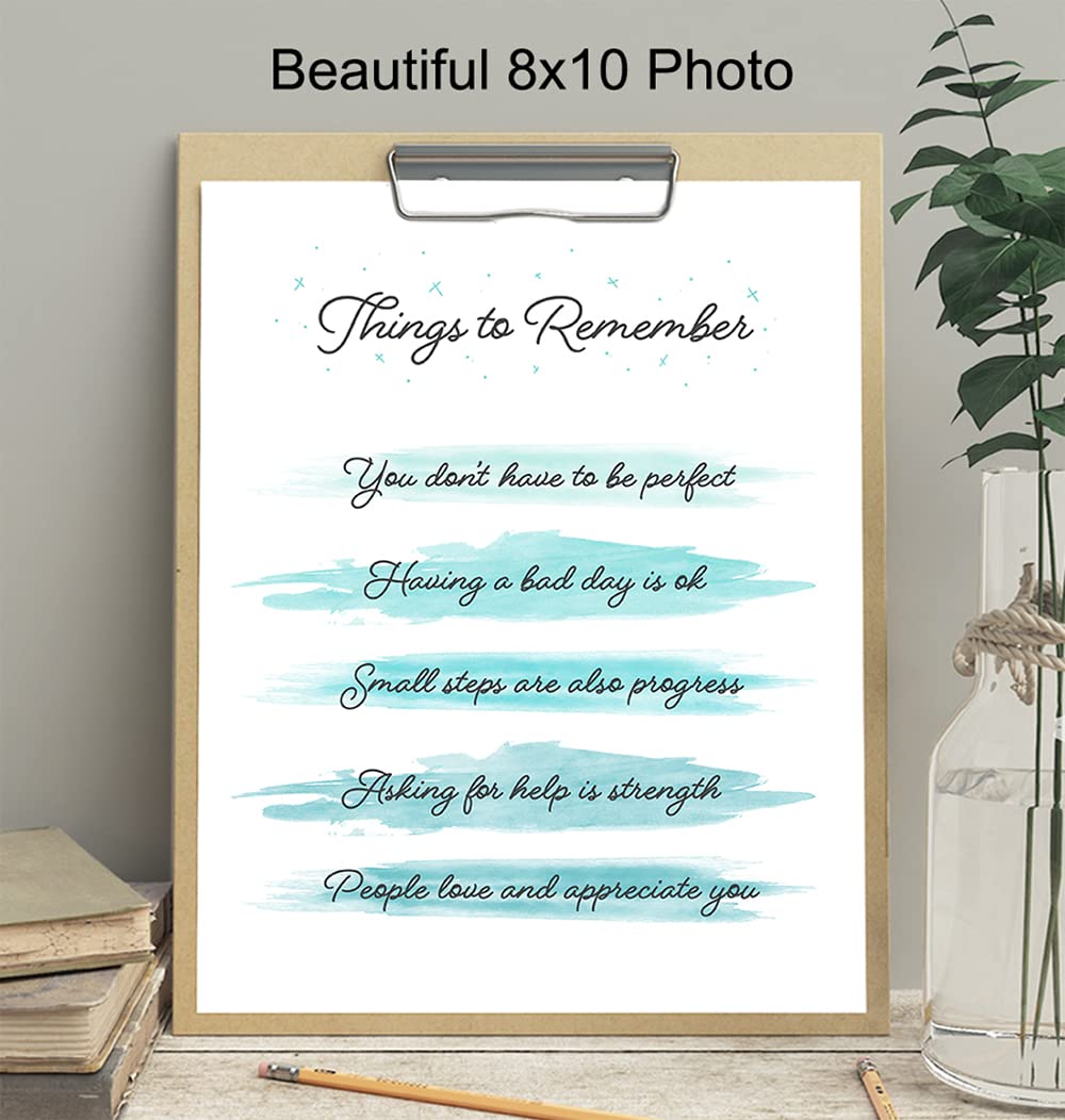 Inspiration Motivation Wall Art & Decor - Self-love Empowerment Personal Growth Motivational poster 8x10 - Self-help Affirmations decoration - Positive Quotes Wall Decor - Encouragement Gift For Women