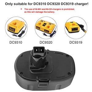 HERISKEER Replacement Battery 6.0 AH for DEWALT 18V Battery, XRP, Lithium-ion, 2-Pack, (DC9096-2)