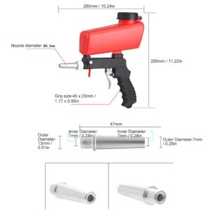 Pneumatic Sandblasting Machine, Industrial Adjustable Portable Sand Blaster Hand Held Pneumatic Sand Blaster